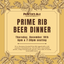 Prime Rib Beer Dinner