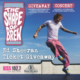 The Shape of Brew: Ed Sheeran Ticket Giveaway
